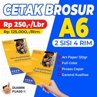 Print A6 Brochure Flyer Print (2 Sides) 4 rims / 2.000 lbr | Custom 120 gr Art Paper