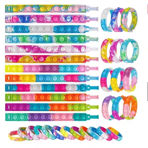 Fidget Toys Pop Bracelet Party Favors Bubble Bracelets Push Poping Sensory Stress Reliever Toys for 