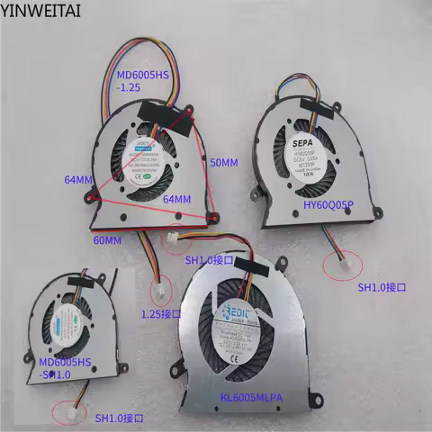 CPU Fan for Lengda X300 X300V Hasee UI41R UI43 UI45 UI47 U43 U45 HXU411 X41 DERE R9 Pro S15 X8s MD60