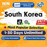 South Korea eSIM Ultra 5G 1-30Days Daily 500MB-3GB Unlimited Data | Instant Email Delivery | High Sp