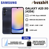 【8GB + 256GB】Samsung Galaxy A25 5G (A256) With 15W Fast Charging PD Power Adapter &amp; Clear Phone Cover - 6.5 Inch - Android Smartphone