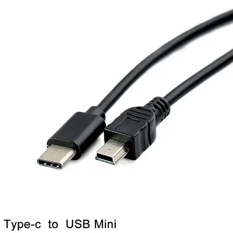 【USB Type-c To Mini USB Cable USB-C Male To Mini-B Male Adapter Converter】
