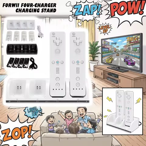 Wii Controller with Silicone Case And Strap Compatible with Nintendo Wii Wii U Wii Mini - Motion Rem