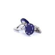Novelty Cufflinks - Blue Casino Chip