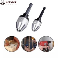 WONDER Drill Chuck Adapter, Alloy Mini Keyless Drill Chuck,  Hex / Round Shank Hex Shank Chuck for M