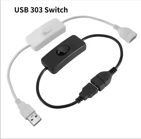 USB 5V 303 LED Switch USB Cable Switch Cable ON OFF Power Device Tool Switch Cable Extension Cable/E
