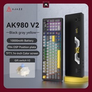 AJAZZ AK980 V2 98% Numpad Hotswap Tri-mode Wireless Mechanical Keyboard with RGB, TFT Screen and Vol
