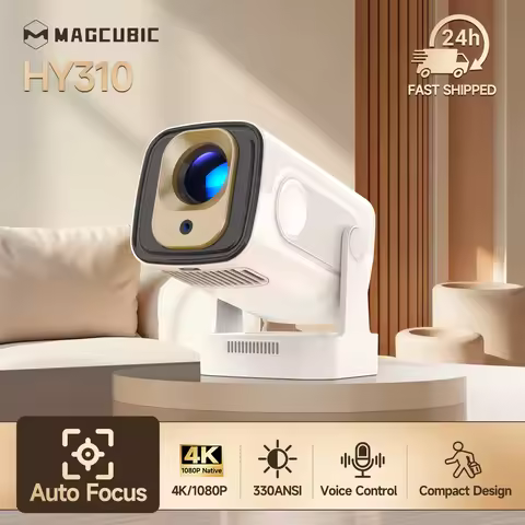 Magcubic HY310 Auto Focus 4K HD Mini Projector 330ANSI 1080P Android 11 Portable Cinema 5W Speaker A