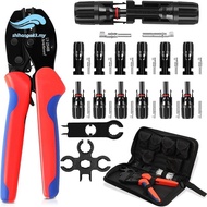 Solar Crimping Pliers Crimp Set for 2.5/4/6mm2 Solar Panel PV Cable, 6 Pairs of Male/Female Solar Pl