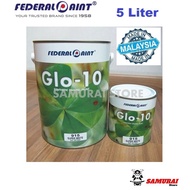 (5 Liter) Federal Glo-10 Gloss Paint Wood & Metal 5 Liter / Cat Besi Berkilat Glo-10 Kayu Dan Besi /