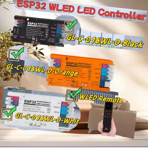 LED Controller ESP32 WLED Microphone Music DIY Dynamic UART Download GL-C-016WL-D LED Strip GL-RC-00