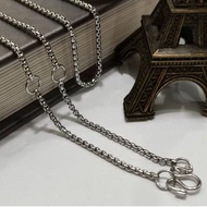 2mm Thickness Stainless Steel ZhenZhu Three Hooks Amulet Necklace L70cm.