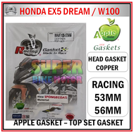 APPLE GASKET - HONDA EX5 DREAM / W100 - 53MM / 56MM Head Copper Top Set Gasket
