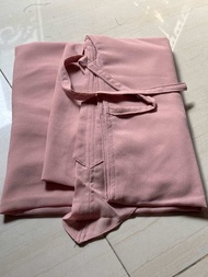 Hijab Khimar Tali Syari JUMBO Model V Shape Lancip Kerudung Syari 2 Layer Lapis Ceruty Babydolls Pre