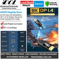 JASOZ A129 DisplayPort Cable 1.4 8K 60Hz 4K 144Hz 165Hz 32.4Gbps Dynamic HDR Display Port Cable Lapt