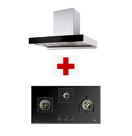 TEKAเครื่องดูดควัน รุ่น DHW 90 TO + เตาแก๊สฐานกระจกนิรภัย 3 หัวเตา รุ่น GB LUX  82 3G AI AL TR