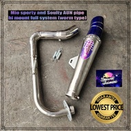 AUN pipe hi mount full system (worm type) for Mio sporty and Soulty