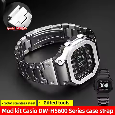 DW H5600 stainless steel Case & StrapMod kit For Casio G-SHOCK DW-H5600 dw-h5600 Modified metal Beze