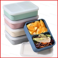 GN 2 Compartment Silicone Lunch Box 500ml Microwave Safe Leakproof Food Storage Container for Studen