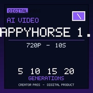 HappyHorse 1.1 AI Video Generator Pass Digital 720p 10s | 5-20 Generations | Text Image to Video