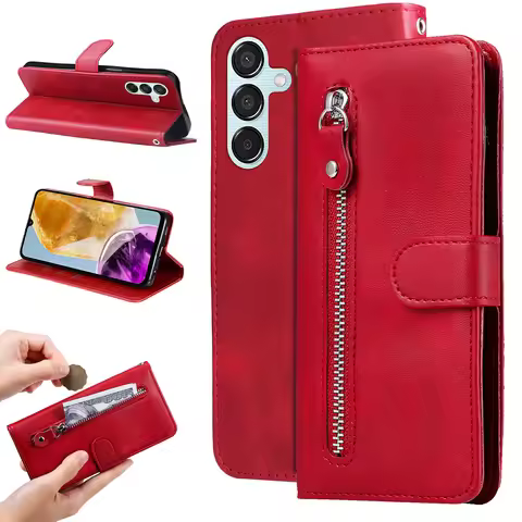 Magnetic Leather Wallet Case for Samsung Galaxy M10 M11 M14 M15 M16 M30S M31 M31S M32 M33 M34 M52 M5