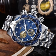 Mens watch INVICta large dial steel band sports watch