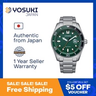 CITIZEN Solar AW1768-80X Eco Drive Date Green Silver Stainless  Wrist Watch For Men from YOSUKI JAPAN / AW1768-80X (  AW1768 80X AW176880X AW17 AW1768- AW1768-8 AW1768 8 AW17688 )