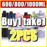 ♕ ◺ ۞ Buy1 take1 Stainles aqua flask tumbler Portable 2 in 1 Tumbler hot cold 1 liter tumbler water