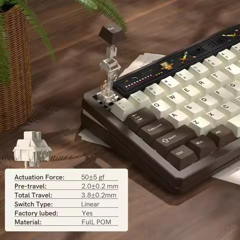 Womier K80 Retro 3-Modes Wireless Gaming Keyboard OLED Display Knob Mechanical Keyboard Hot Swap Gas