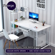 【Ready Stock】120cm*55cm Side-Rack Computer Study Table With Multipurpose Shelf Table Home Office Des