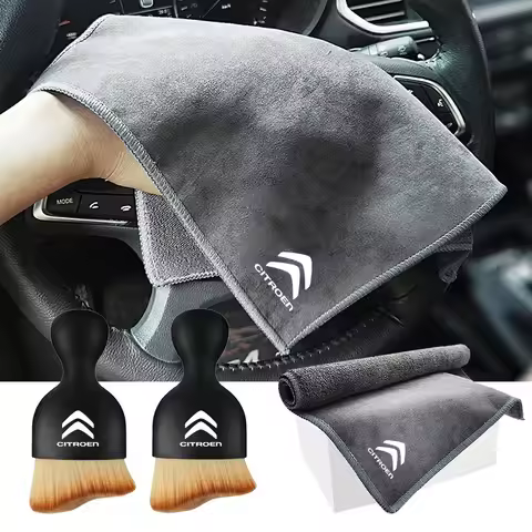 Microfiber Car Wash Towel Drying Cloth Cleaning Soft Brushes for Citroen C5X C6 DS C3-XR C4L C4 C1 C