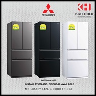 MITSUBISHI MR-LX55EY 442L 4 DOOR FRIDGE (3 TICKS) + 1 YEAR WARRANTY *INSTALLATION & DISPOSAL AVAILAB
