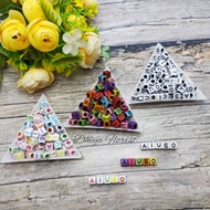 100 pcs Monte Letter Box|Alphabet Letter Beads|Acrylic Letter Beads Loose Seed Beads Spacer Letter B