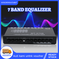 Mobil Parametric Equalizer 7 Band Sorround Sound Pre Amp Karaoke Sorround Sound / Equalizer Audio Mobil 7-BAND Graphic Equalization Preamplifier Dengan Frekuensi SUB Subwoofer 12V High Fidelity Car Amplifier Crossover