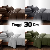 MOTIF BED SHEET POLOS SIZE 180x200 160x200 140x200 120x200 90x200 BLACK PALE GREEN LILAC Bedsheet