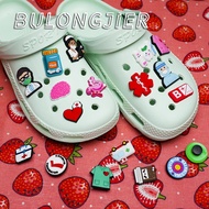 Hot Clog Shoes Charms PVC Cute Nurse for Clog Shoes Accessories DIY Pins Shoes Charm Button
