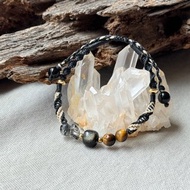 鎏沙 / 金沙黑曜石 金曜石 編繩 手鍊