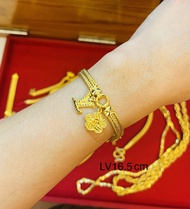 KMDGold สร้อยข้อมือทอง1บาท สินค้าทองแท้ พร้อมใบรับประกัน