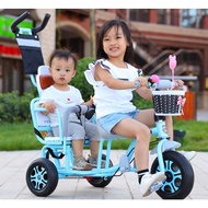 Children Twin Bicycle 2 Kids Bicycle Twin Kids Bicycle Double Tricycle Double Bicycle Basikal Kanak-Kanak Dua Orang Anak