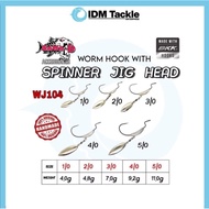 SAWA D WORM HOOK WITH SPINNER