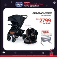 [Free Gift Worth RM999] Chicco Bravo Primo Trio Travel System (Car Seat Infant Carrier +Stroller +Ba
