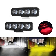 Mini Motorcycle Driving Light Led White+Yellow Waterproof Tripod Light Wall Mounted Driving Light
