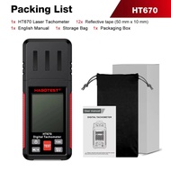 HABOTEST HT670 Digital Laser Tachometer Non-Contact RPM Meter 2.5-99999RPM with LCD Backlight for Mo