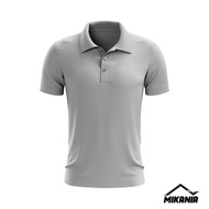 Light Grey Polo Microfiber Plain Jersey Collar Tshirt | Jersi Tshirt Microfiber Kolar Kosong Kelabu Cerah (UNISEX) MURAH