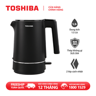 Ấm đun siêu tốc Toshiba KT-15DS1NV - 1.5L - Inox 304 - Hàng chính hãng bảo hành 12 tháng chất lượn
