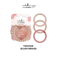 invisibobble ยางรัดผม ถนอมเส้นผม รุ่น TWISTAR สี Blush Braids (1 กล่องบรรจุ 3 ชิ้น)