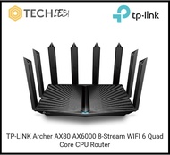 TP-Link Archer AX80 AX6000 8-Stream WiFi 6 Quad Core CPU Router with 2.5G Port | One Mesh | Home Shield