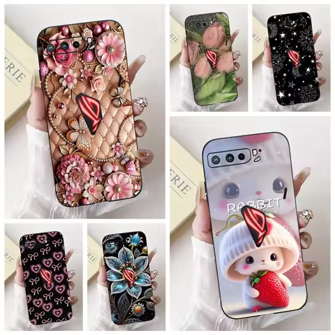 For Asus ROG Phone 3 ZS661KS 5 ZS673KS Cover For For Asus ROG Phone 6 Case Silicone Luxury Love Cute