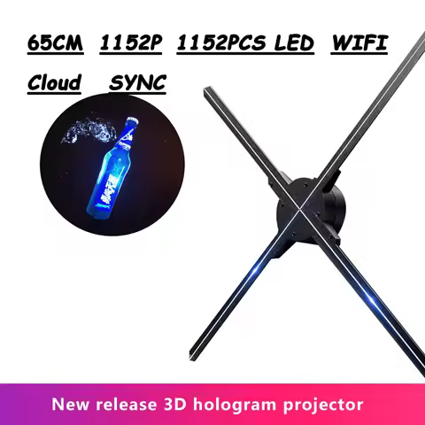 Light Hologram Display 65CM Hologram Projector 1152Pcs/768pcs LED WIFI Hologram 3D Holographic Proje