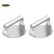 Stainless Steel Crushing Hamburger Briquette Hamburger Patty Masher Round Meat Briquette Mold Meat K